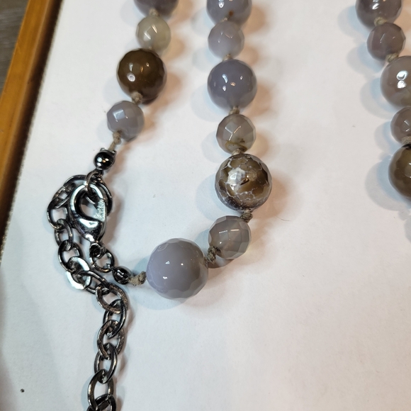 Chico's Black Label Beaded Tassel Necklace w/ Faceted Glass and Rhinestone Beads - Picture 9 of 12